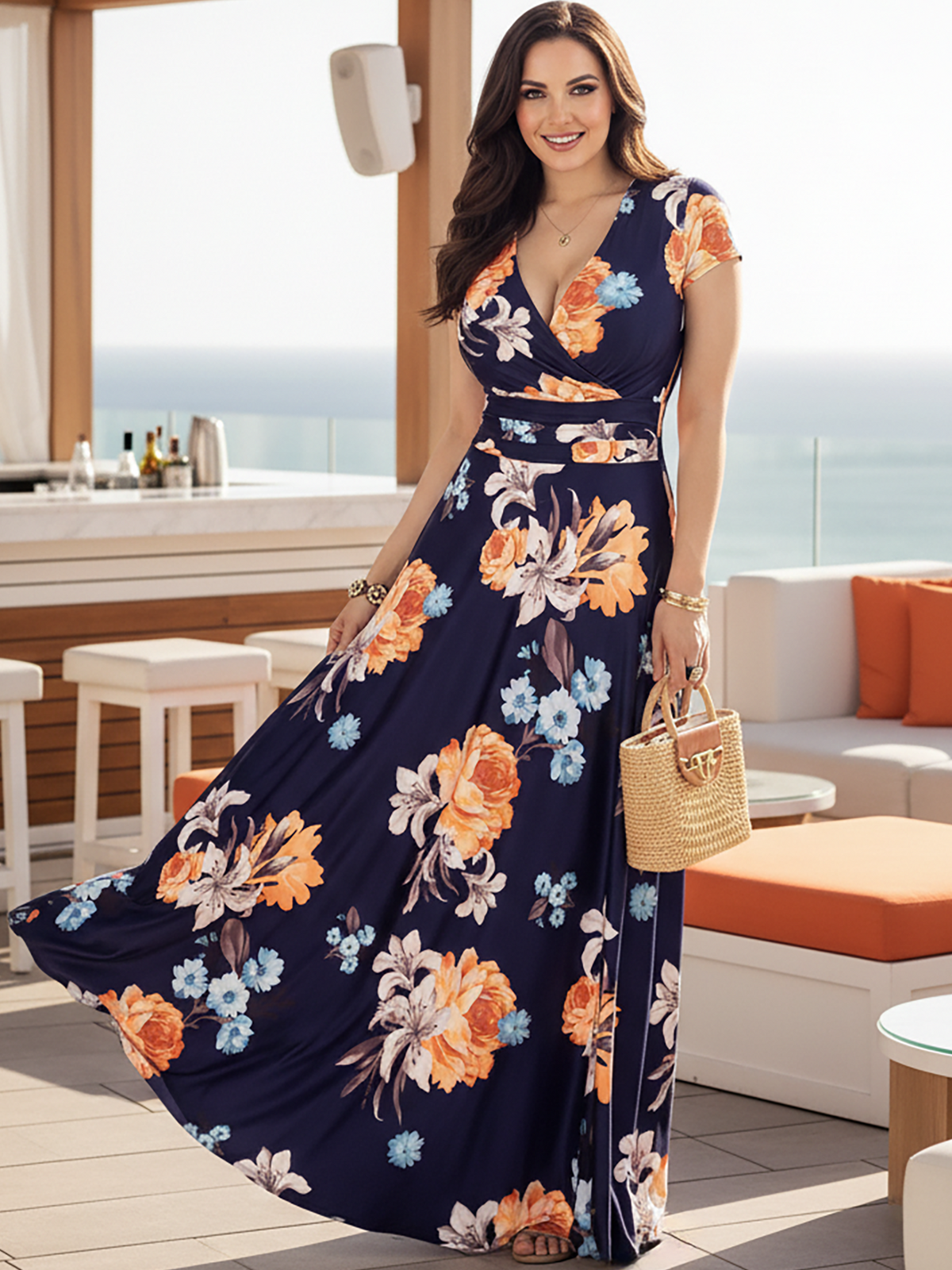 NT074_B006 Navy Blue & Orange 4