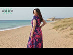 nt074-b006 Pink on Navy Blue